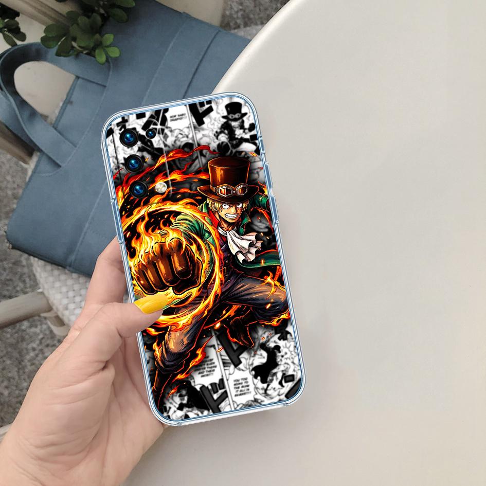 FM42 One Piece Sabo Soft Shell Transparent Phone Case for Motorola Moto G7 G8 G9 G84 G85 G73 G24 G15 Z2 Play Power Plus