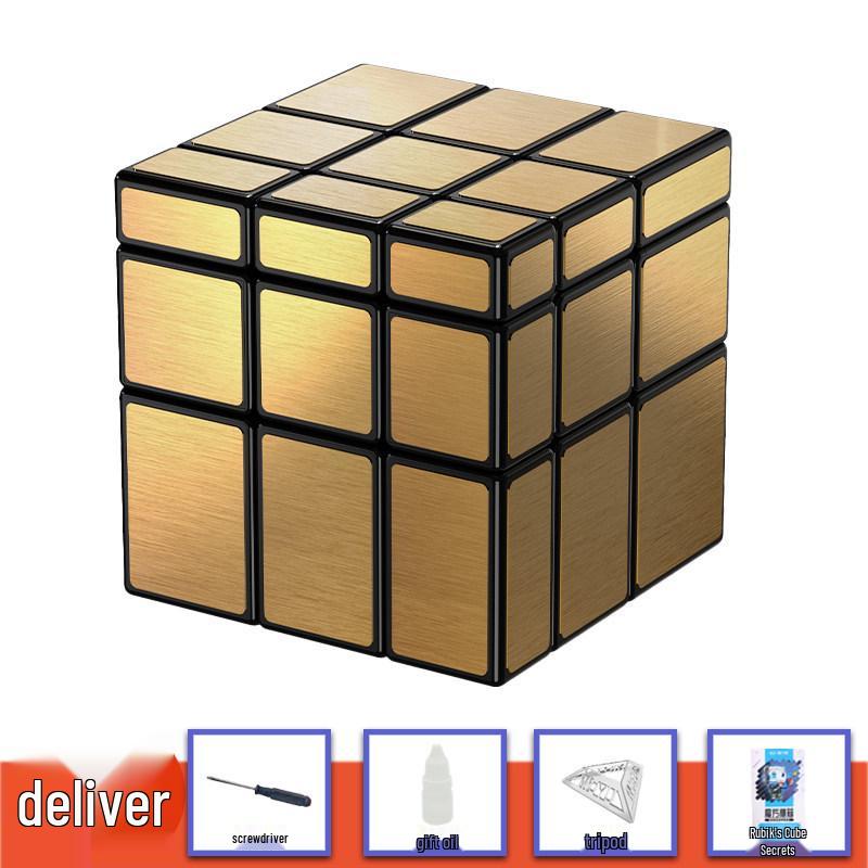QiYi 3x3 Mirror S Cube: Smooth Brushed Puzzle for Kids, Fun Educational Toy