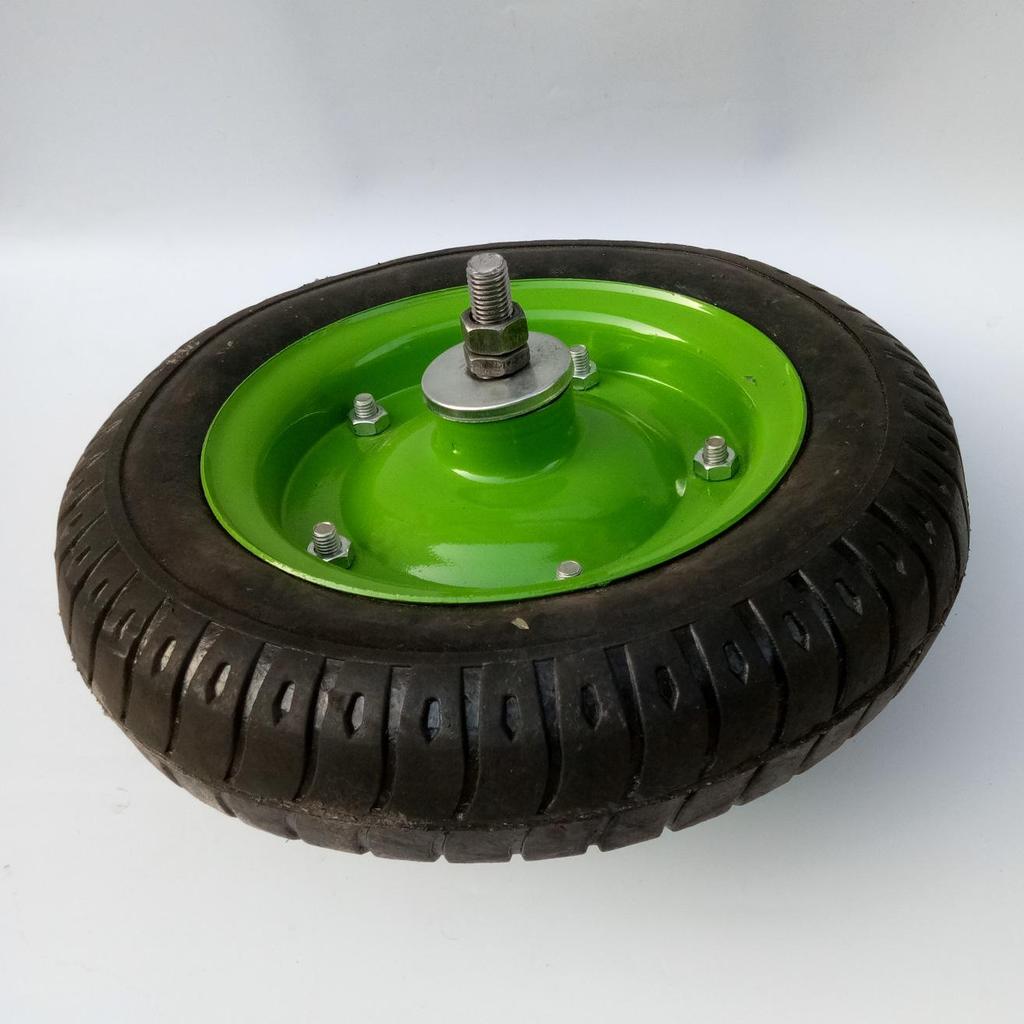 Caster Solid Pneumatic Wheel 400-8: Single Mining, Carriage, Tail, Industrial, Plate, Through-Axle Wheel