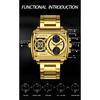 BINBOND Multi-Functional Precise Quartz Watches for Men Luxury Luminous Waterproof Men's Wristwatches