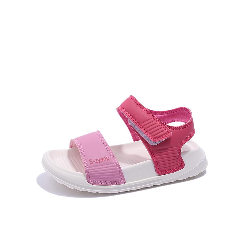 Children Sport Sandals Girls Casual Sandals Open-toe Kids Summer Beach Shoes All Match Soft Breatheable Hook Loop Size 26-37