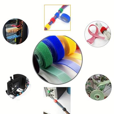 Reusable Fastening Tape Cable Ties Double Side Hook and Loop Straps For Wires Cords Manage Wire Organizer