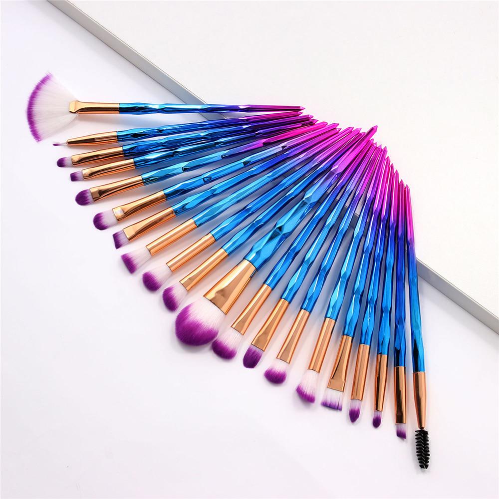 20Pcs Diamond Makeup Brushes Set Beauty Make Up Brush Tool Cosmetic Powder Foundation Blending