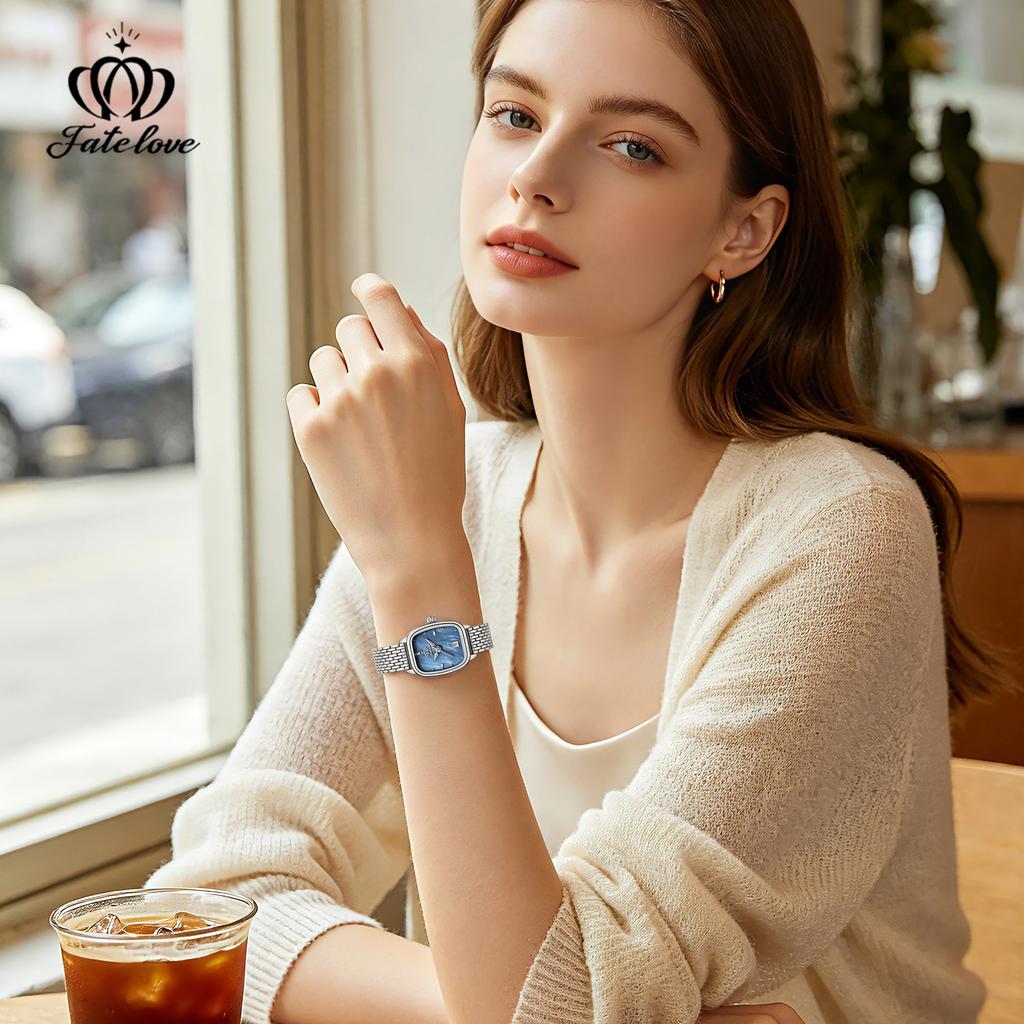 Fatelove Brand Watch Light Luxury Waterproof Calendar Square Dial Women's Quartz Watch 931