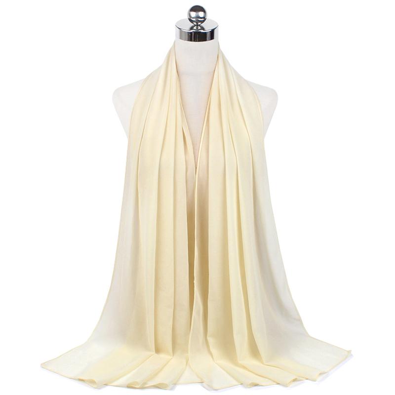 Women Muslim Chiffon Hijab Scarf Shawls Modal Cotton Jersey Hijabs Plain Soft for Ramadan Lady Voile Head Wraps Islamic Turban
