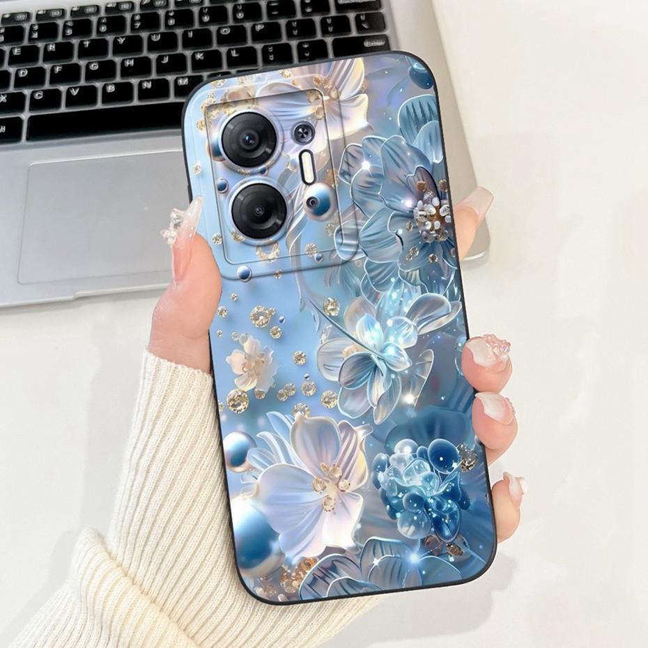 Beautiful Floral Phone Case For Infinix Hot 30 5G X6832 Soft Silicone Shockproof Cases For Infinix Hot30 5G Cover Bumpers