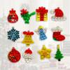 12x Mini Porte-clés Pop Bubble de Noël Jouets Anti-stress Décoration de Maison