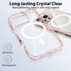 For iPhone 16 Pro Case Compati with MagSafe PC+TPU Clear Phone Cover with Tempered Glass Screen Protector