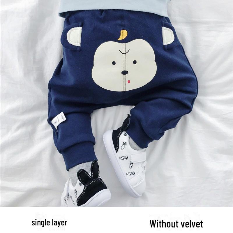 Neue Babyhosen für Jungen und Mädchen für Herbst und Winter, mit offenem Schrittdesign für einfaches Wechseln. Geeignet für 6–8 Monate alte Babys.