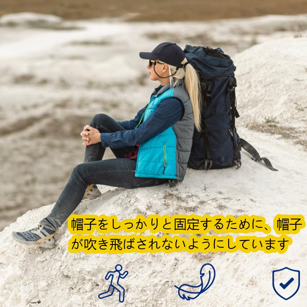 [Cirsaeur] Hat Clip Set of 4 Windproof Retainer Fall Prevention