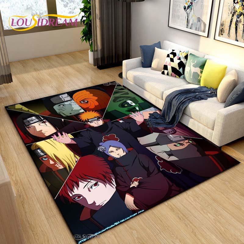 Bandai Naruto Cartoon Anime Carpet for Living Room Bedroom Cute Rugs Kitchen Door Kids Un-slip Floor Mats Alfombra Birthday Gift