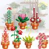 Exquisite Diy Mini Brick Plant Pot Model Kit Fun Plastic Building Blocks Toy