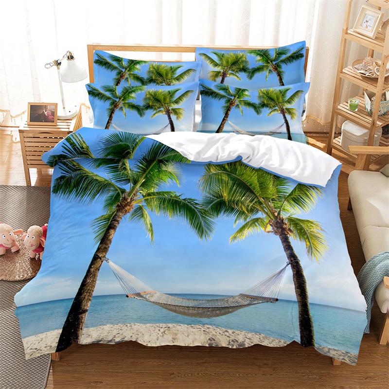 Ocean Beach Starfish Duvet Set Set Seaside Bedding Set Queen Bedding Set Boys Girls Bedroom Decoration Bedding Set