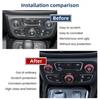 3PCS Red AC Control Knob Covers for Jeep Compass 2017- Interior Accessories