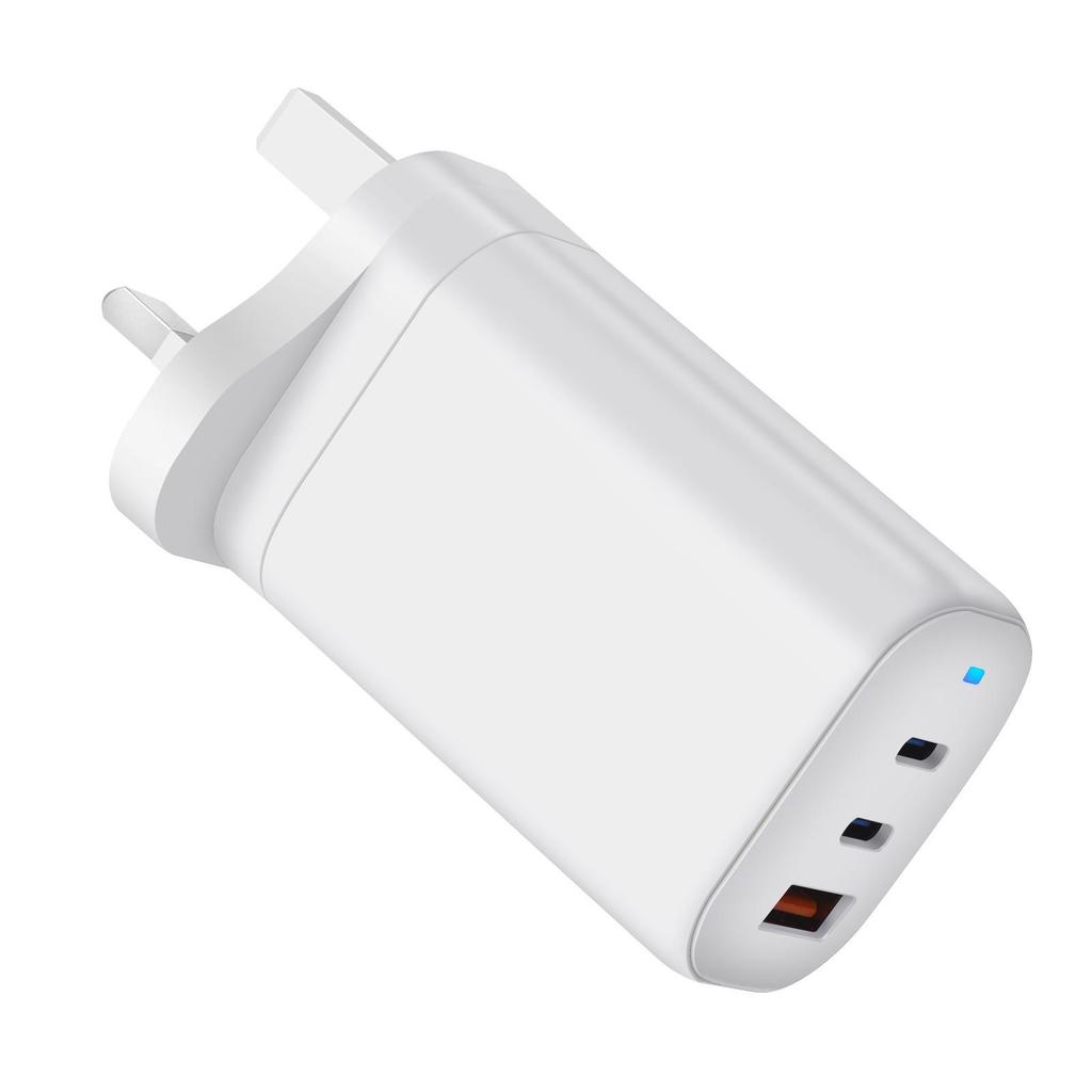 65W GaN Dual USB-C + A Charger with Replaceable Plug
