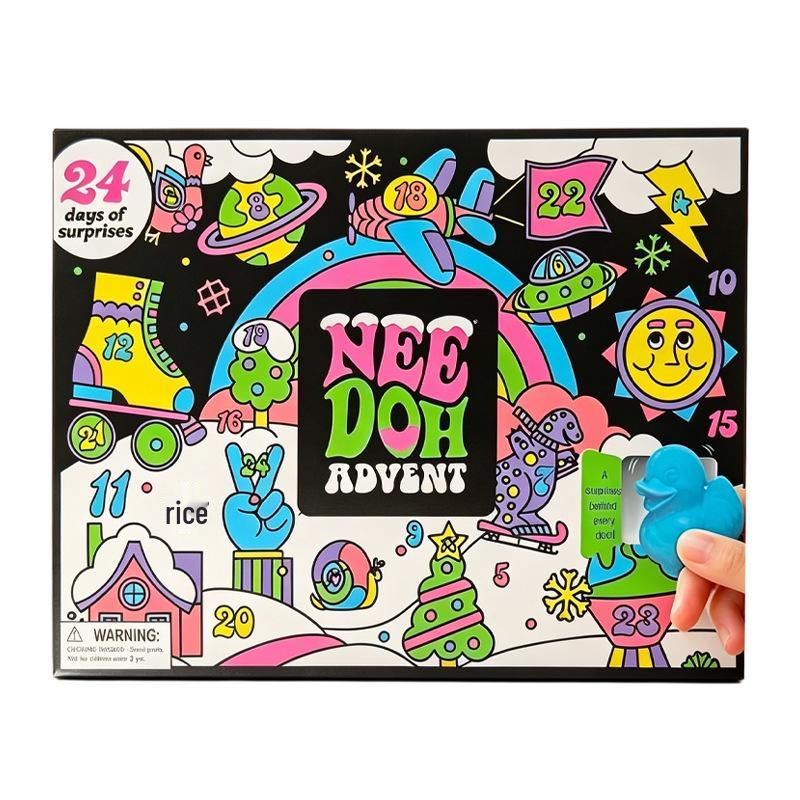 NeeDoh Festival Advent Calendar: Cross-border Blind Box Squeeze Toy for Children's Stress Relief