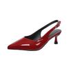 Fashion Shoes for Women 2025 Slingbacks Women's High Heels Fashion Office & Career Pumps Women Pointed Toe Buckle Strap Plus Size Sandal