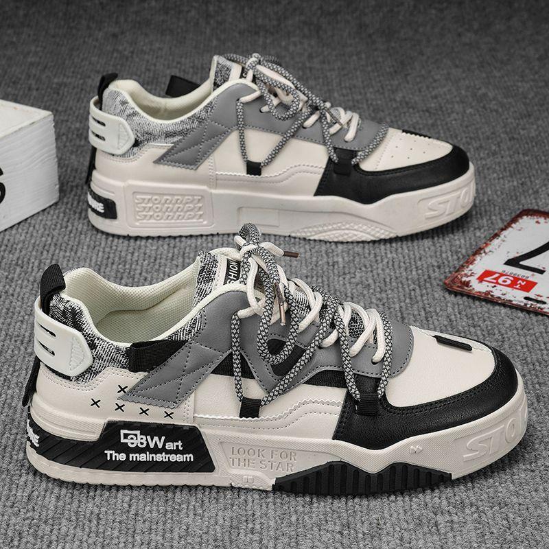 

2024 весенние новые сотни пар поп-ботинок, мужские кроссовки на толстой подошве, повседневная обувь, мужская обувь, модная трендовая обувь 44