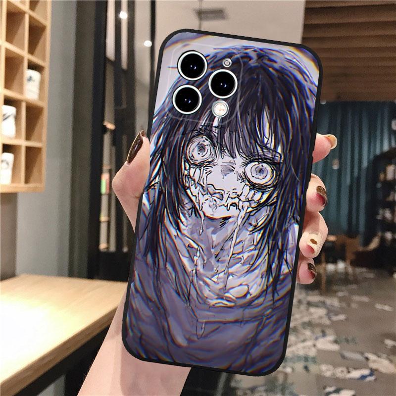 Phone Case For iphone 17 Pro Max 17 Pro Air 16 15 14 13 Pro Max 15 16 Pro 15Plus Anime Girl Art Horror Eyes