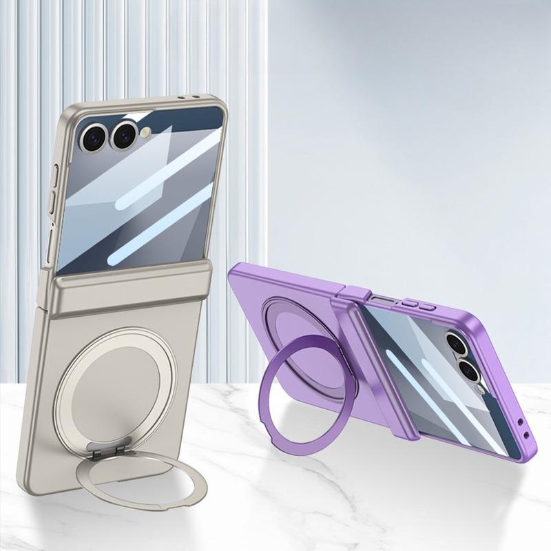 ZFlip7 Holder, Mobile Phone Case, Middle Cover, Hinge, Magnetic Wireless Charging, Multi-functional Rotating Matte Protective Case.