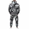 Men's Camouflage Hooded Sweatshirt and Sweatpants Set - Casual Athletic for Cold