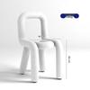 Creative Designer Vanity Chair with Backrest for Bedroom, Bold and Irregular Shape Leisure Stool