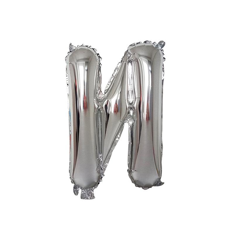 1/26Pcs 16 Inch Alphabet Foil Balloons Silver Aluminum Letter Balloons Reusable Decor Wedding Birthday Party Events