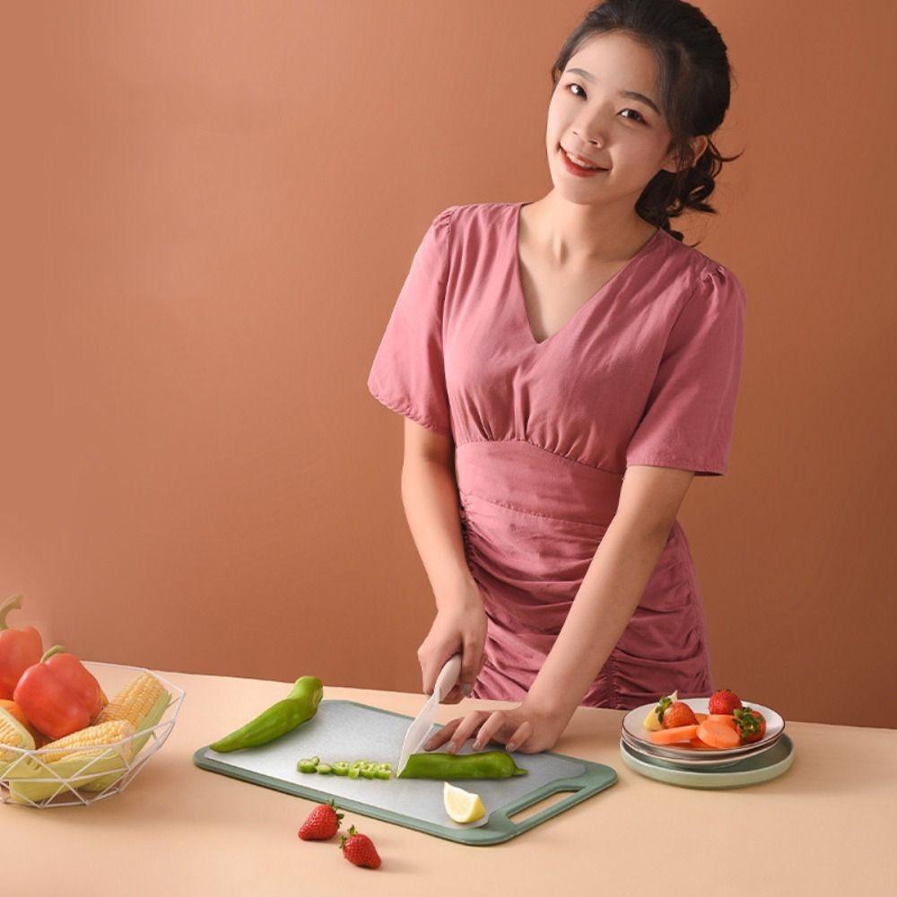 Anti-mold Cutting Board Non-slip Chopping Block Odorless Double-Sided Chopping Board  Vegetables