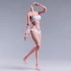 Scale Female Action Figure Flexible Joint Action Figure Body Model with Various Detachable Leg and Hand Accessories Slim 1/6 Body, 12-Inch (White