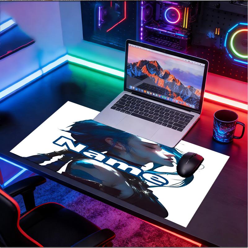 Custom Name Personalized Jinx Pattern Mousepad, Laptop PC Desk Mat, Decorative Desk Mat for Home Keyboard Pad Gift