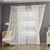 1pc Embroidery Window Sheer Curtain, Three-dimensional Embroidery European Tulle Curtain with Rod Pocket for Bedroom Living Room Home Decoration