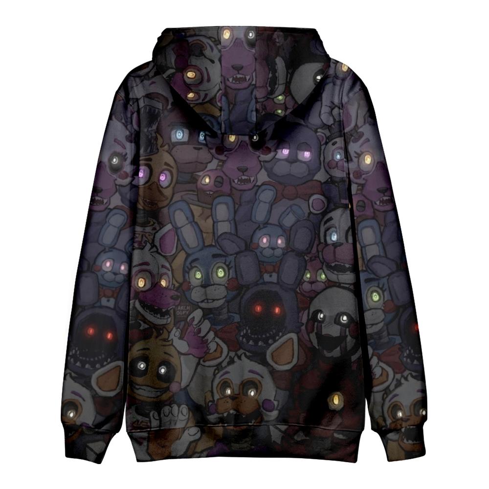 Pánské Dámské mikiny s kapucí Streetwear Casual Five Nights At Freddy's Cartoon Print Hoodie