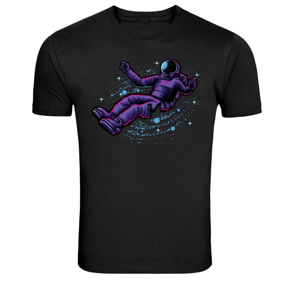 Drifting Astronaut In Cosmic Nebula Graphic T-Shirt