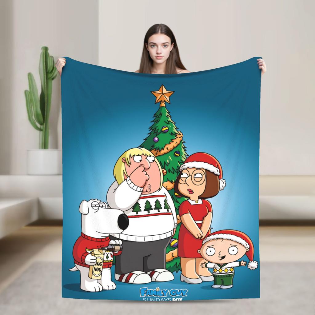 Rodiny Kreslený Peter Griffin Pánové Deku Super Měkká Zábavná Plyšová Přikrývka Na Cestování Kancelář Flanelová Přehoz Na Postel Pokrývka Postele