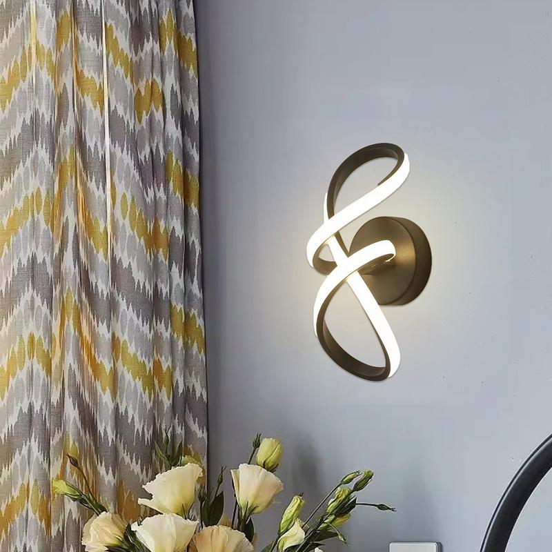 Hallway Light Modern Ceiling Light Indoor Lighting Interior Three-Color Variable Spiral Lamp Living Room Decoration Energy