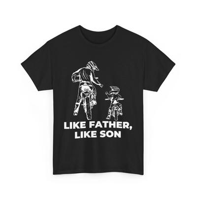 Motocross Vater Sohn Shirt, Wie der Vater so der Sohn Bike-Fahrer Liebhaber Shirt