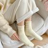 Damskie Jesienno-Zimowe Dodaj Aksamit Grube Ciepłe Retro Skręcane Kolorowe Skarpetki Rurki do Spania