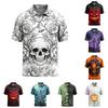 Men's Halloween Printed Short Sleeve T-Shirt for Casual Daily Wear