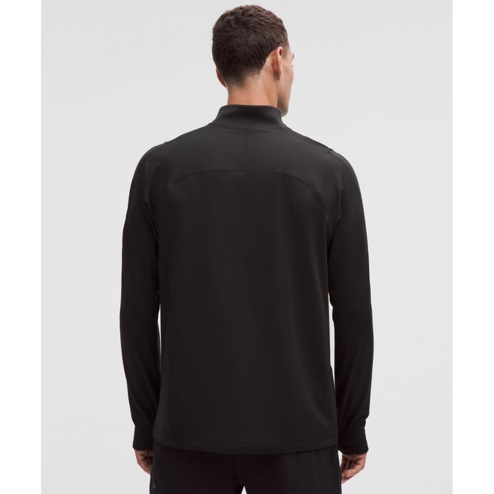 Lullulemon Rulu Fleece Half-Zip Long Sleeve Shirt Blk
