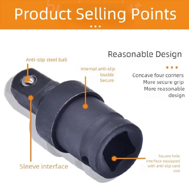 Professional 1/2Inch Drive Universal Joint Adapter Reinforced Steel Construction Square Socket For Power Tool