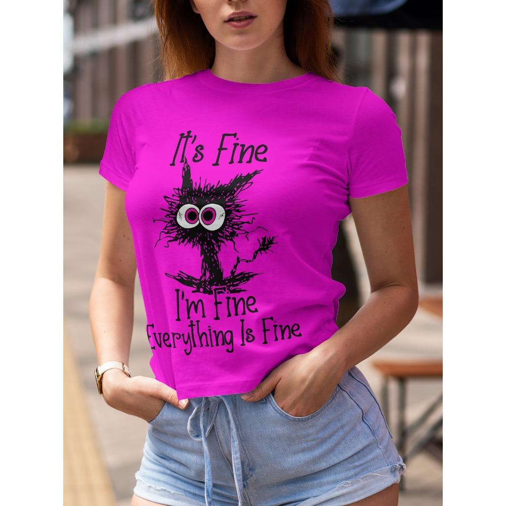 Casual Harajuku Breathable Printed Round Neck Short Sleeve T-Shirt