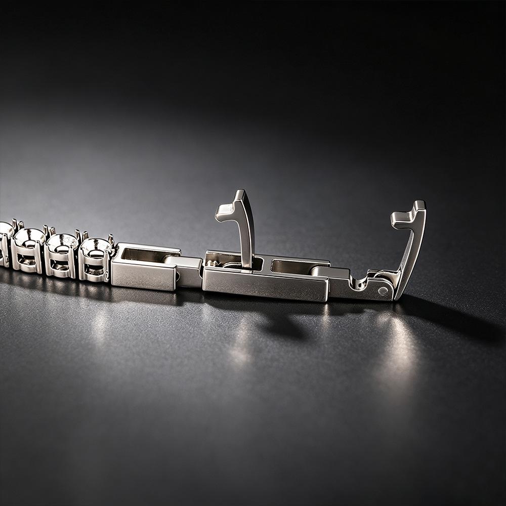 18K Gold-Plated Stainless Steel Tennis Chain Extension Clasp for Jewelry