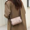 Leather Women's Bags New Trendy Fashion Splicing Shoulder Messenger Bag First Layer Cowhide Pillow Bag