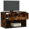 VidaXL Meuble TV chêne fumé 60x31x39,5 cm bois d'ingénierie et métal, support TV, armoire média, console TV, meuble HiFi, 848911