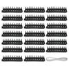 200Pcs Terminal Block DIN Rail Mount Single Layer Copper Clip Combination Terminals 20A 600V