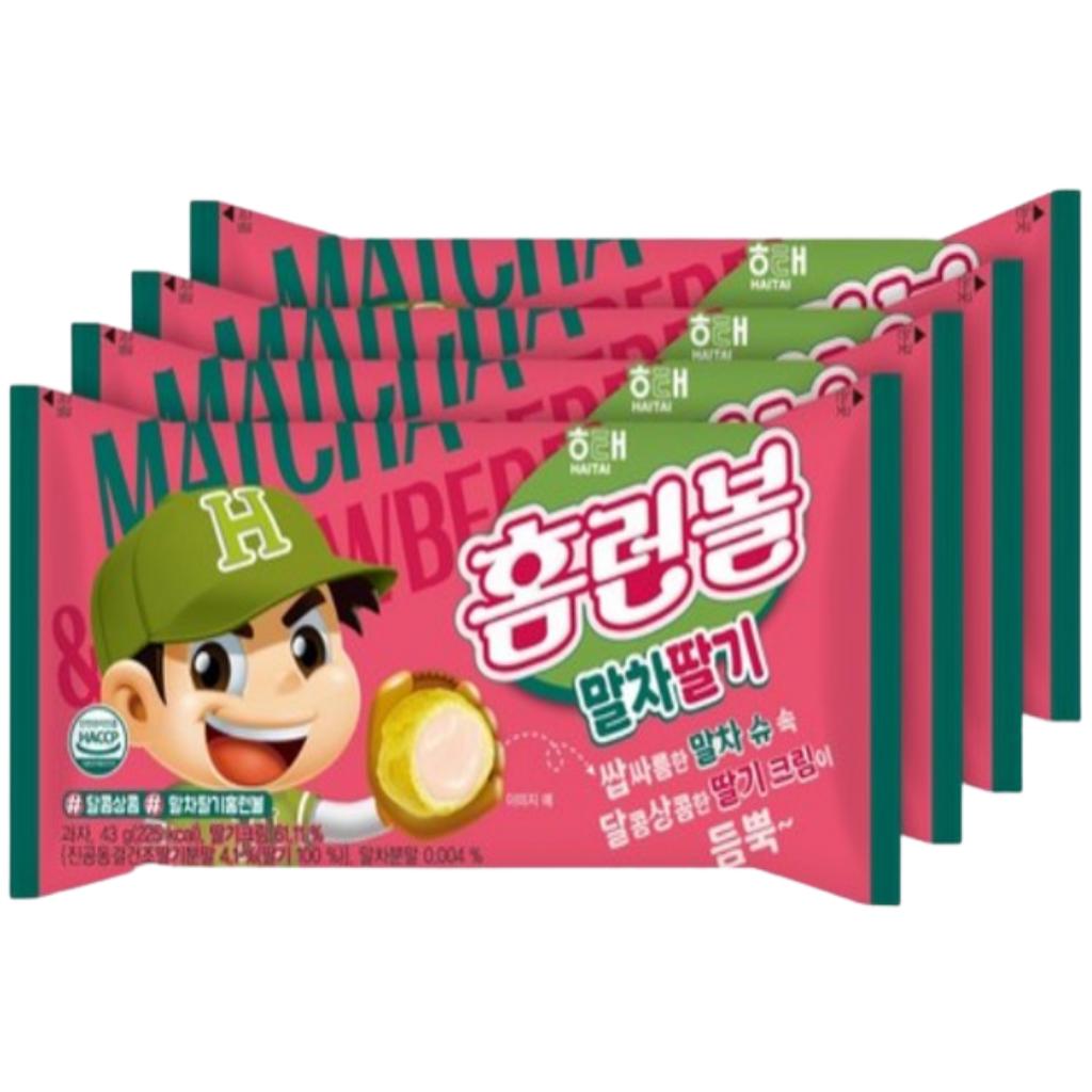 

Haitai Закуски для хоумрана 4 пачки(4Types) Matcha Strawberry