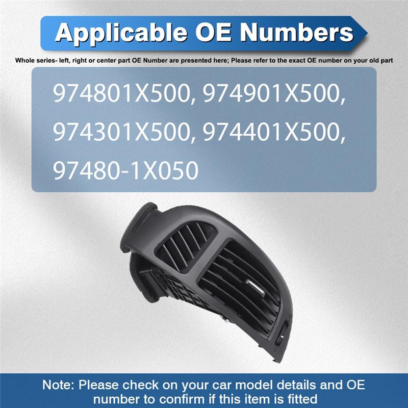 A90Q-Dashboard Air Conditioning Vent Assembly A/C For Kia Forte Cerato Koup 2008-2013 LHD