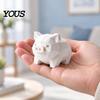 Minimalist Animal Decor 3D Printed Geometric Piglet Figurine, Modern Statue, Pig Sculpture, Matte Sculpture Compact Ornament for Home Office