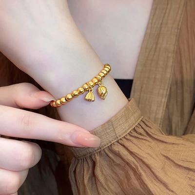 Vietnamese Sand Retro Method Inheritance Bracelet Women's Stacked Wearing Imitation Matte Two Worlds Bracelet Women