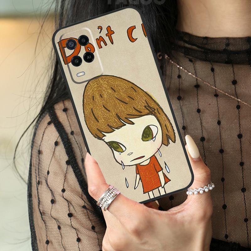 Cartoon Aesthetic Yoshitomo Nara Case For Oppo A16 A76 A96 A17 A18 A60 A80 A40 A38 A58 A78 A98 A94 A74 A54 A15 A57 A77 A5 Pro